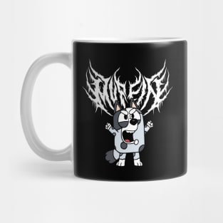 Muffin Black Metal Bluey Mug